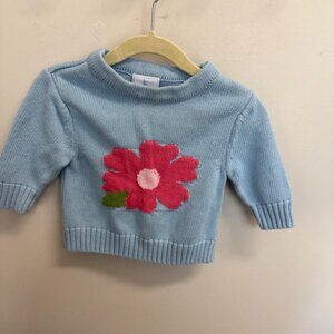 Little English Flower Intarsia Sweater - 9-12 months
